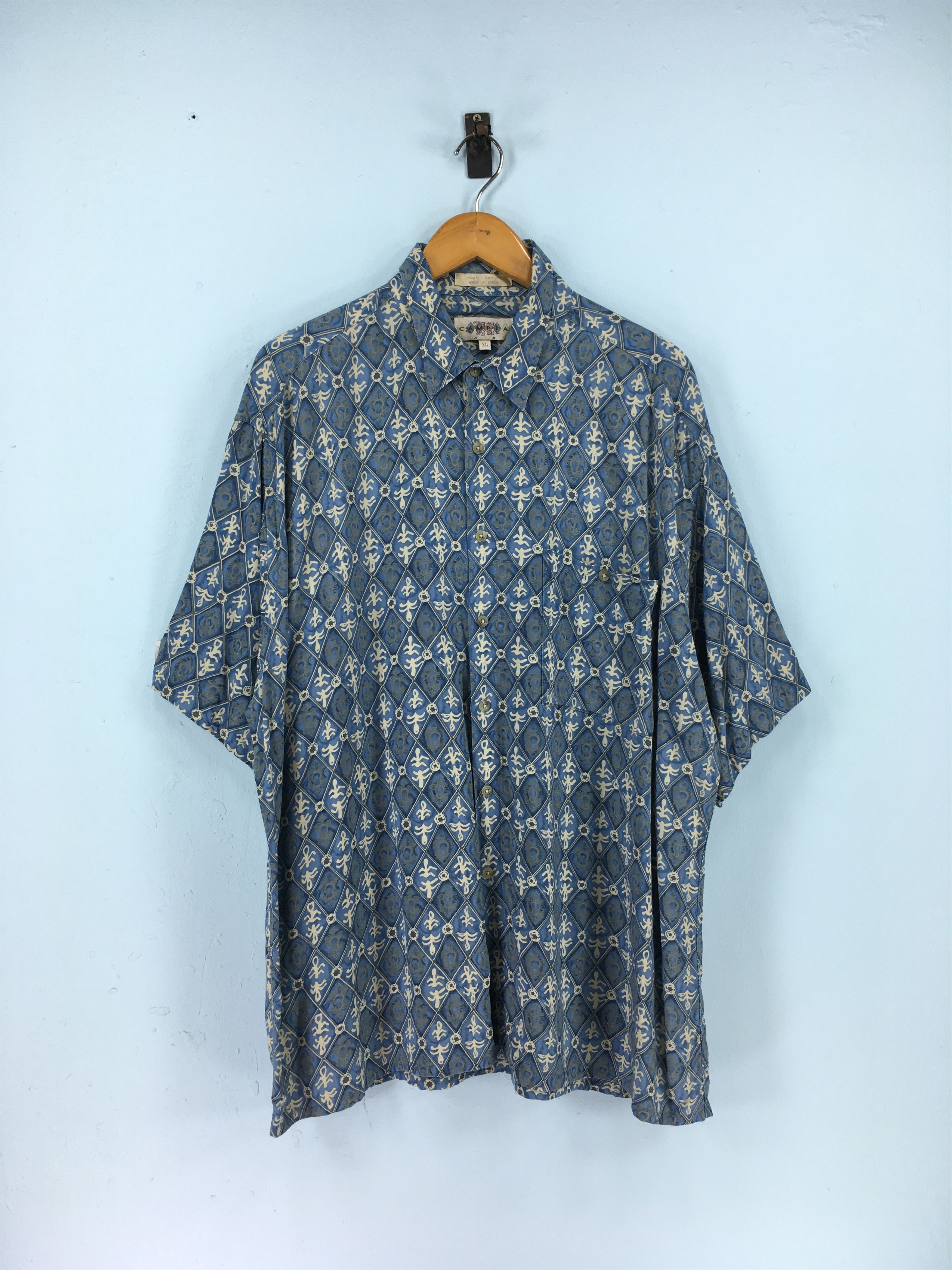 CAMPIA MODA Hawaiian Rayon Shirt Men Size XL