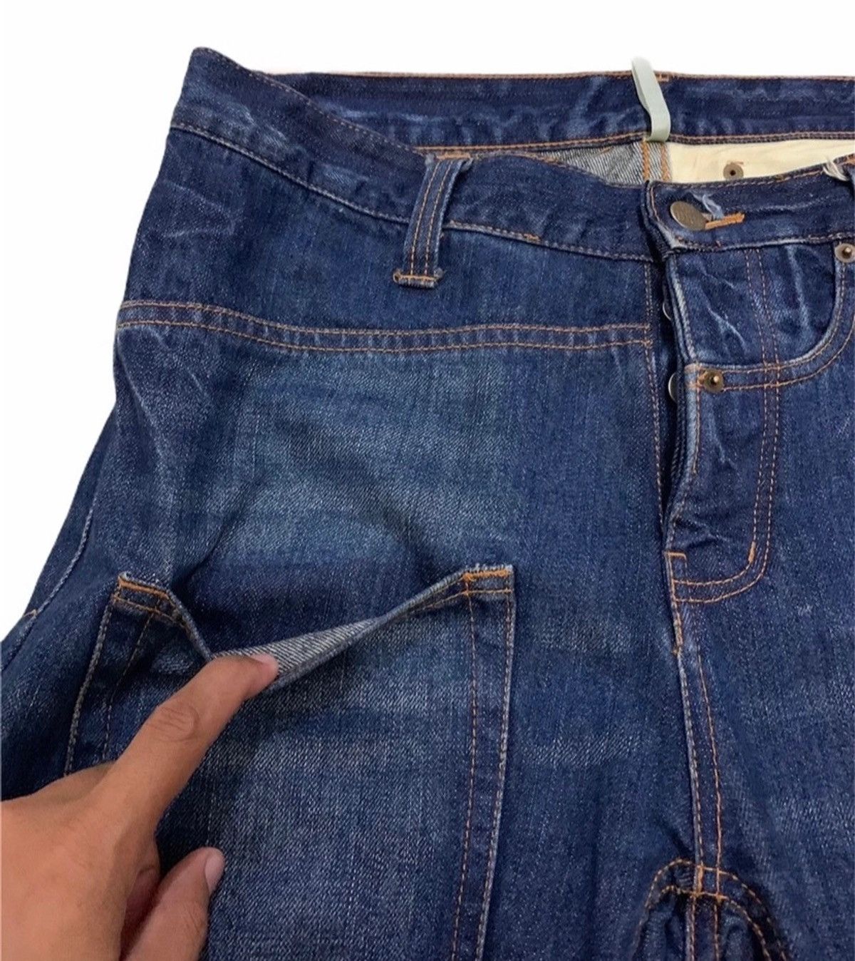 Japanese Brand × Vintage Rare design custom pocket jeans by Royale blue Size US 34 / EU 50 - 3 Thumbnail