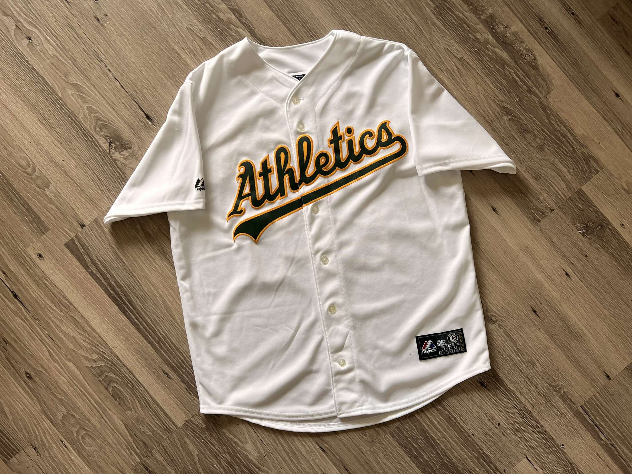 Majestic, Shirts, Athletics 24 Rickey Henderson Jersey Greenretro Uniform