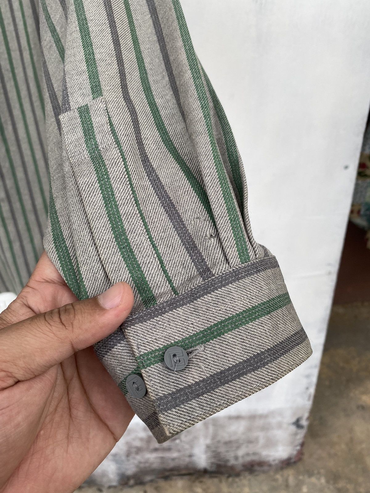 Japanese Brand × Pierre Balmain Pierre Balmain Stripe shirt Size US L / EU 52-54 / 3 - 5 Thumbnail