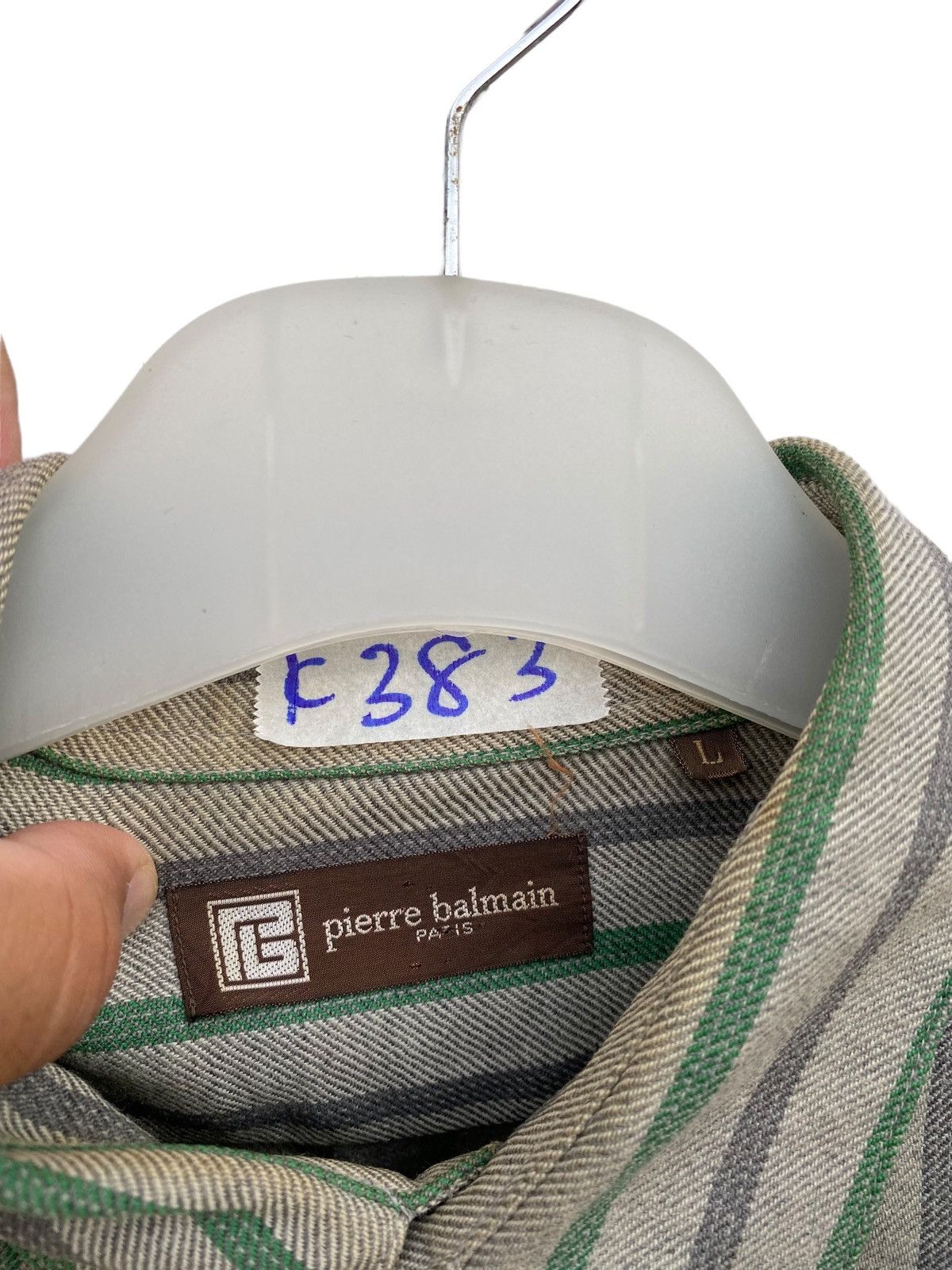 Japanese Brand × Pierre Balmain Pierre Balmain Stripe shirt Size US L / EU 52-54 / 3 - 4 Thumbnail