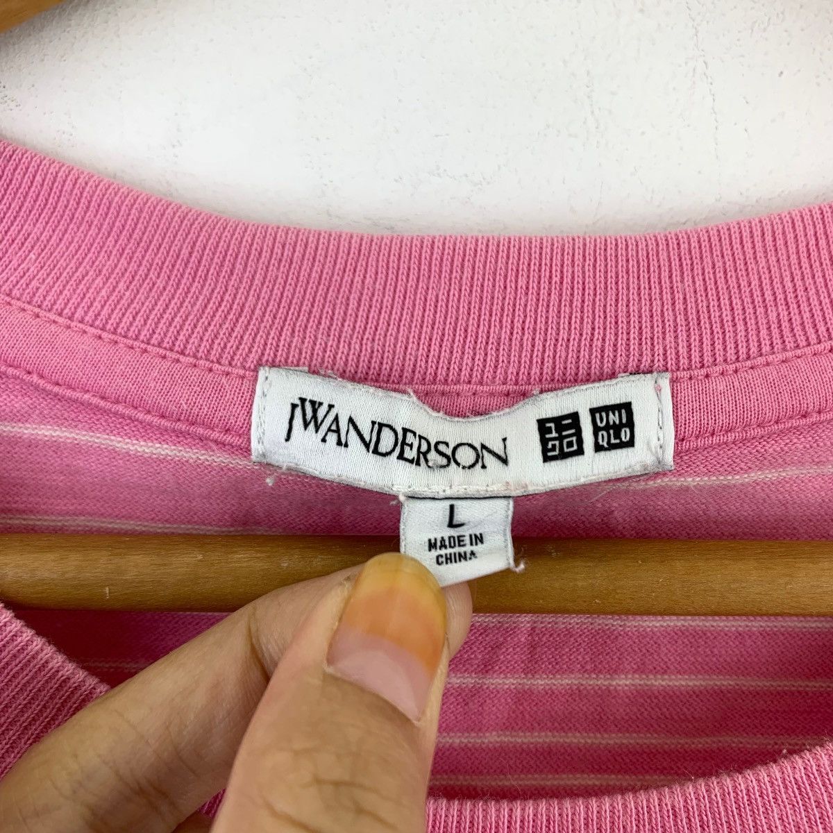 JW Anderson JW ANDERSON x UNIQLO Stripes Pocket Pink Short Sleeve Shirt Size US L / EU 52-54 / 3 - 3 Thumbnail