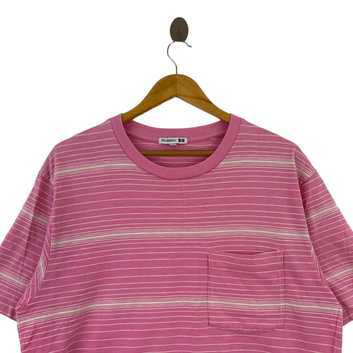JW Anderson JW ANDERSON x UNIQLO Stripes Pocket Pink Short Sleeve Shirt Size US L / EU 52-54 / 3 - 2 Thumbnail