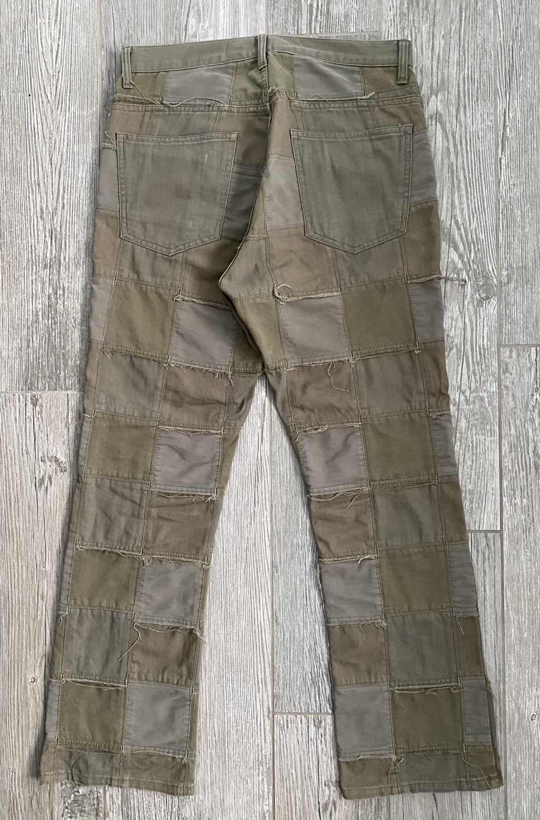Comme des Garcons 2006 Junya Watanabe Comme Des Garcons Olive Patchwork Pants Size US 33 - 2 Thumbnail