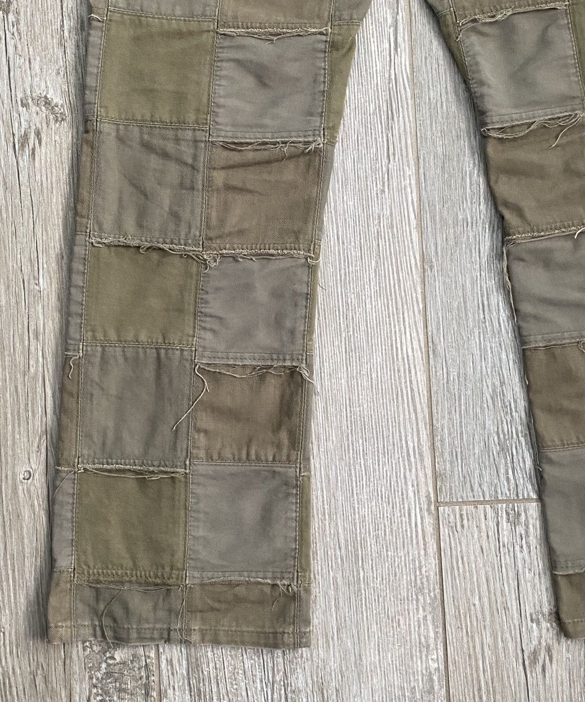 Comme des Garcons 2006 Junya Watanabe Comme Des Garcons Olive Patchwork Pants Size US 33 - 7 Thumbnail