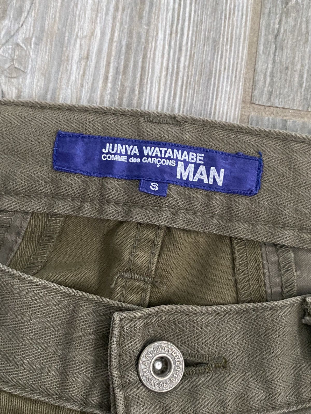 Comme des Garcons 2006 Junya Watanabe Comme Des Garcons Olive Patchwork Pants Size US 33 - 10 Thumbnail