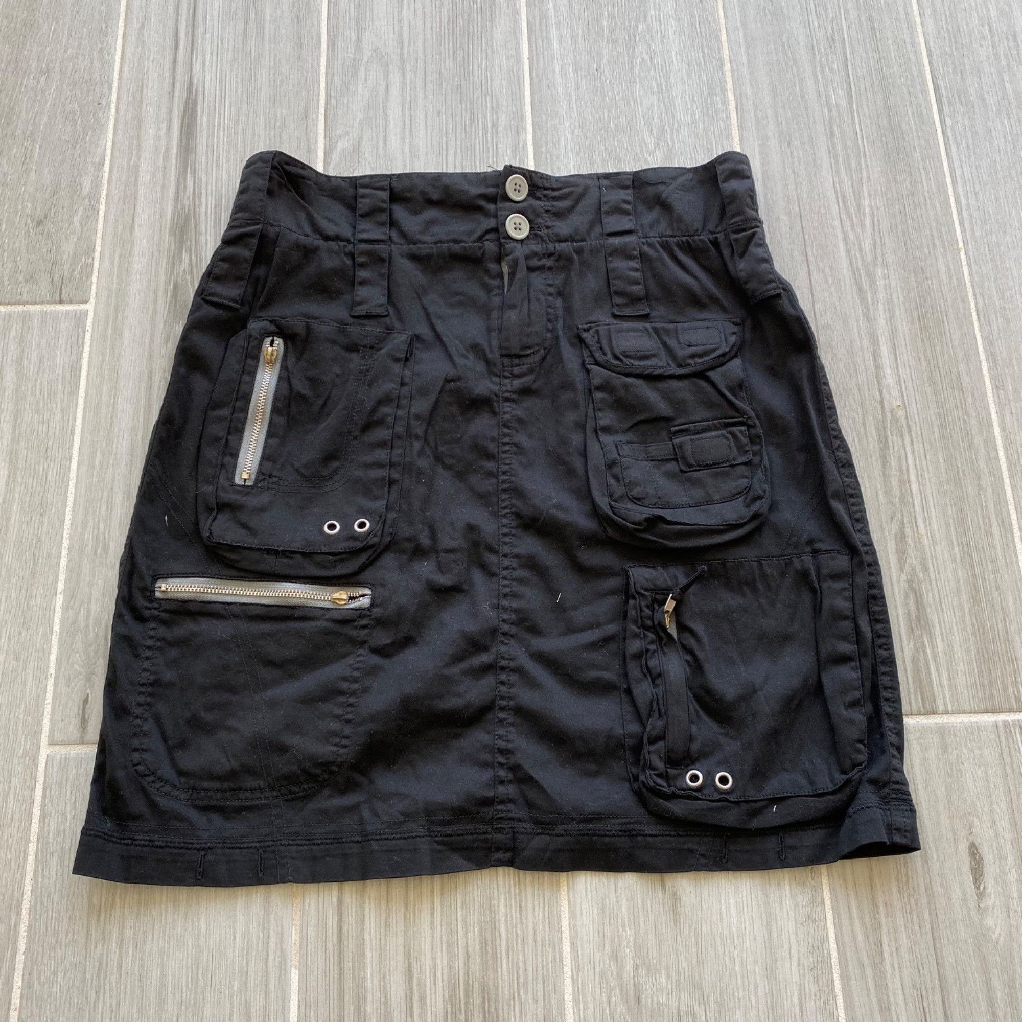 PETE & GRETA by JOHNNY WAS BLACK CARGO SKIRT SZ 0