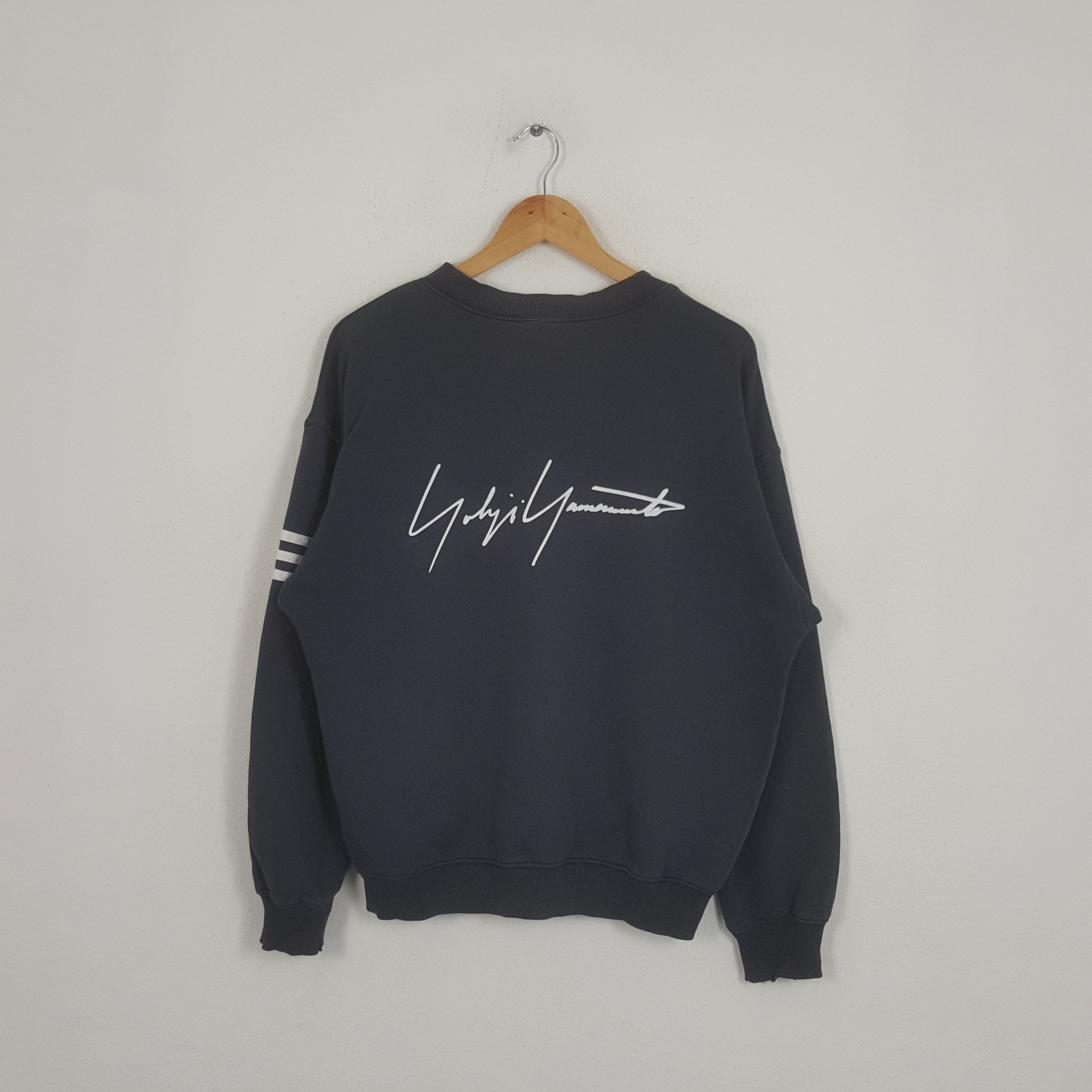 Adidas × Vintage × Yohji Yamamoto Vintage Adidas X Yohji Yamamoto Designer Custom Sweatshirt Size US L / EU 52-54 / 3 - 1 Thumbnail