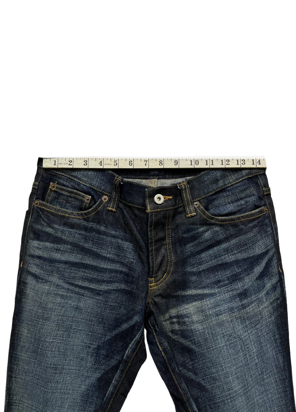 Loveless MODERNLOVERS TORNADO MART Skinny Hourglass Flare Waxed Denim Size 28" / US 6 / IT 42 - 10 Thumbnail