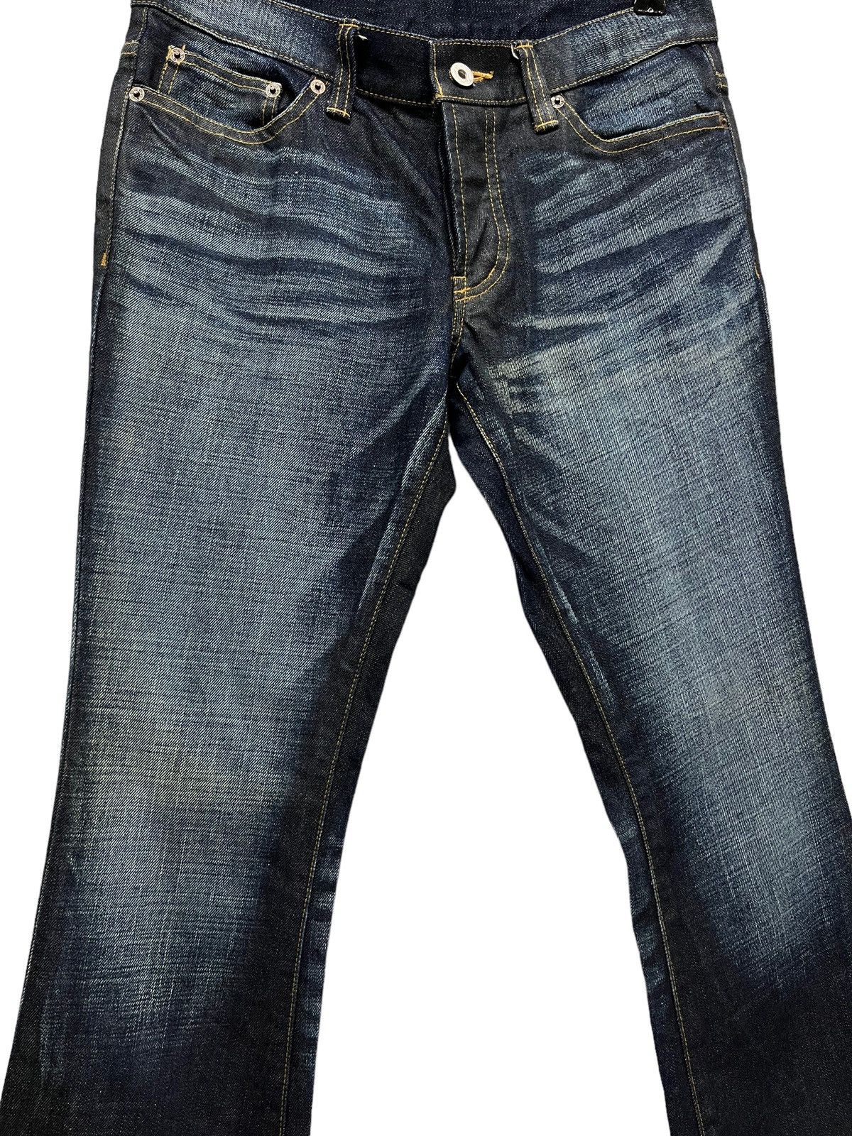 Loveless MODERNLOVERS TORNADO MART Skinny Hourglass Flare Waxed Denim Size 28" / US 6 / IT 42 - 5 Thumbnail