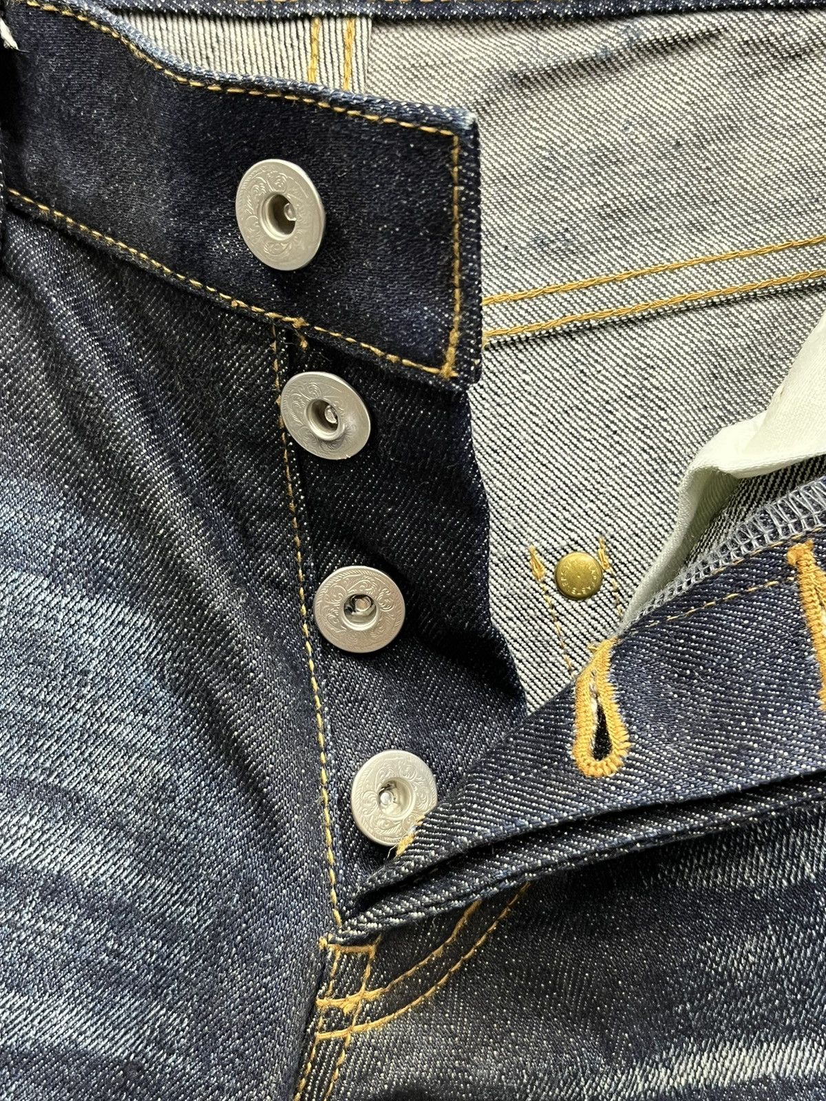 Loveless MODERNLOVERS TORNADO MART Skinny Hourglass Flare Waxed Denim Size 28" / US 6 / IT 42 - 7 Thumbnail