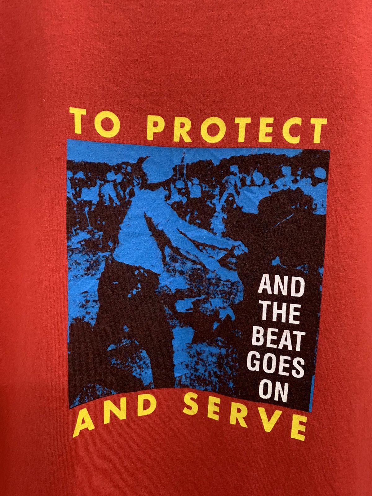 Supreme SUPREME “TO PROTECT AND SERVE” T-SHIRT Size US M / EU 48-50 / 2 - 2 Thumbnail
