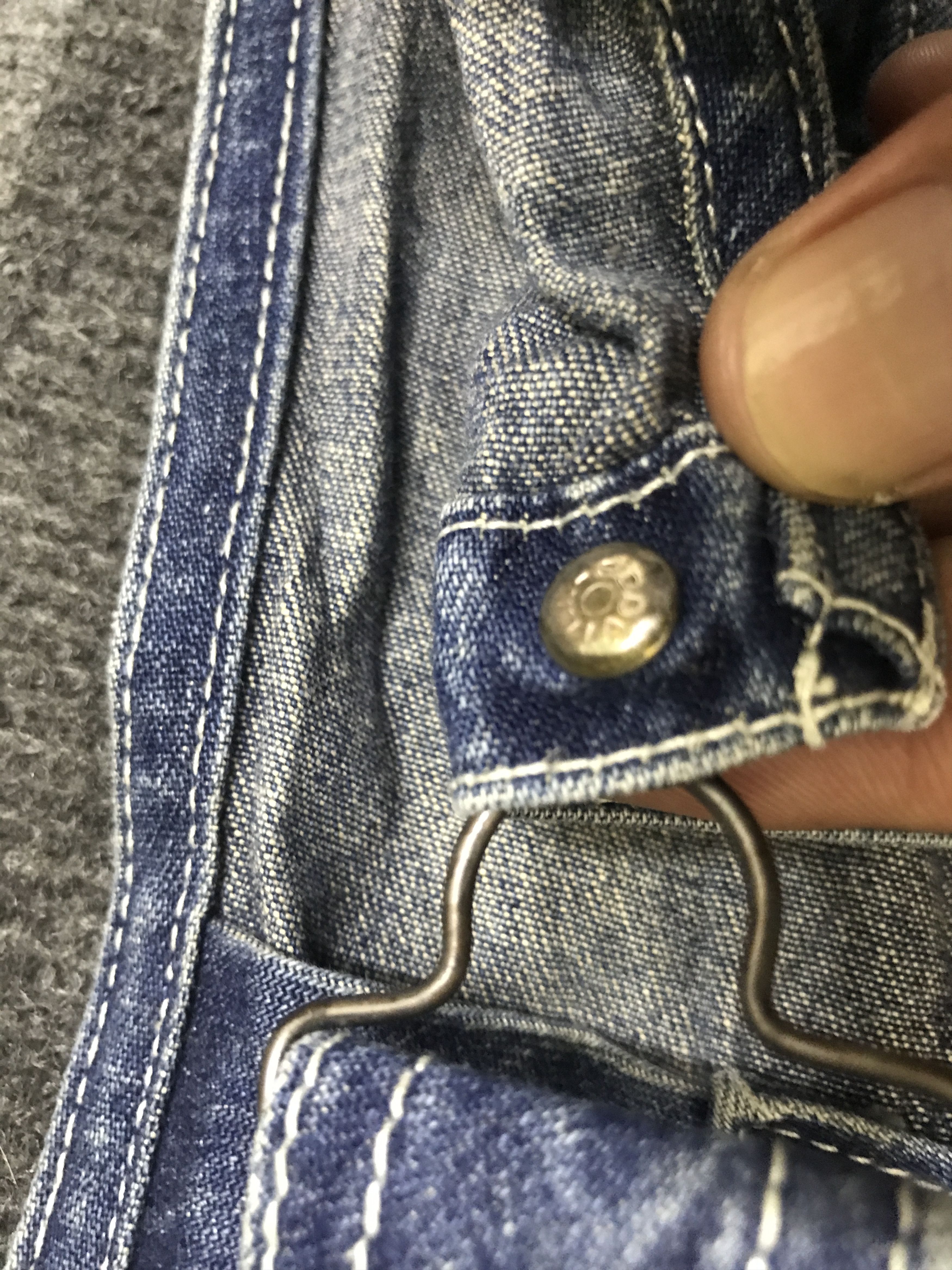 Vintage OVA13 Vintage MAVERICK Workwear Jeans Overall Released Hem Size US 36 / EU 52 - 9 Thumbnail