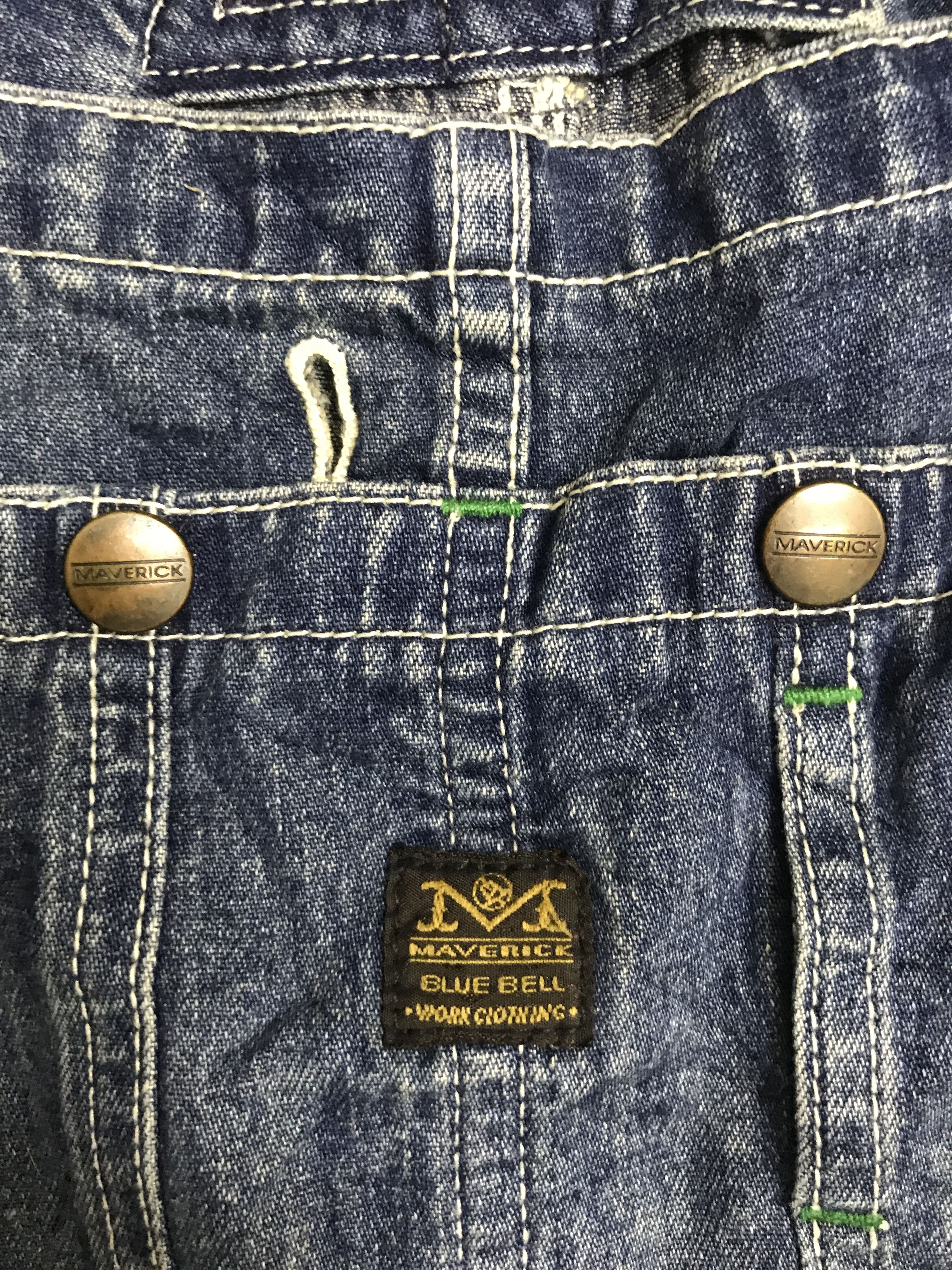 Vintage OVA13 Vintage MAVERICK Workwear Jeans Overall Released Hem Size US 36 / EU 52 - 8 Thumbnail