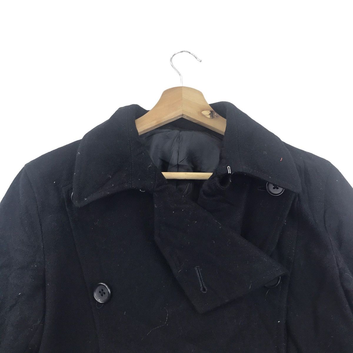 Japanese Brand SHIPS Jet Japanese Brand Blue Black Duffle Wool Jacket Size US S / EU 44-46 / 1 - 2 Thumbnail