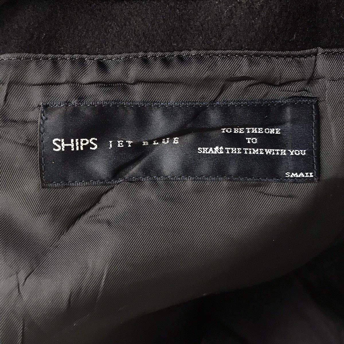 Japanese Brand SHIPS Jet Japanese Brand Blue Black Duffle Wool Jacket Size US S / EU 44-46 / 1 - 4 Thumbnail