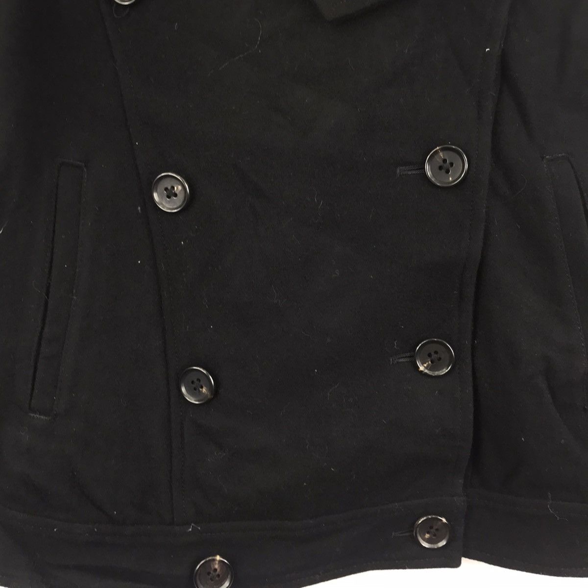 Japanese Brand SHIPS Jet Japanese Brand Blue Black Duffle Wool Jacket Size US S / EU 44-46 / 1 - 3 Thumbnail