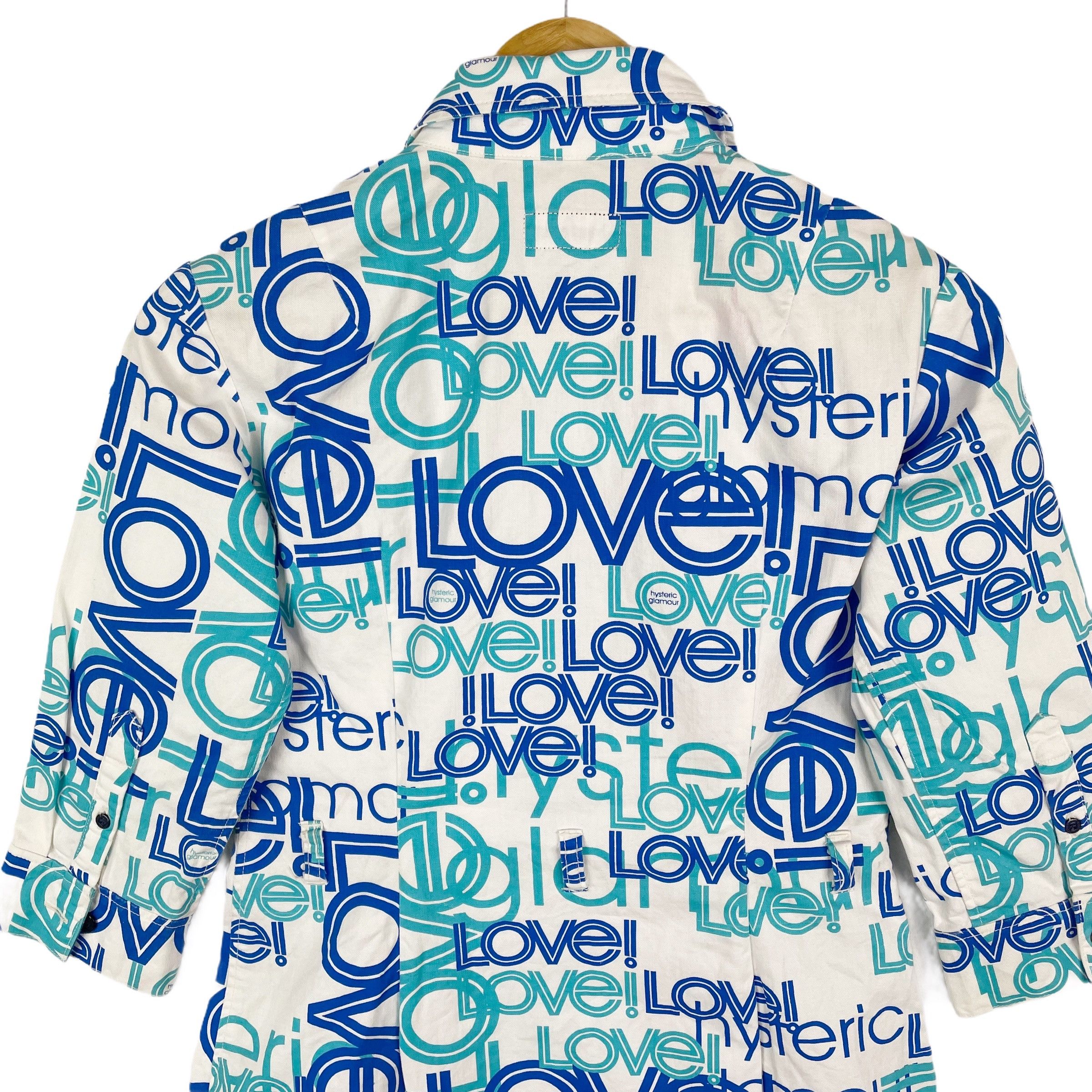 Hysteric Glamour Vintage HYSTERIC GLAMOUR Fullprint AOP Blue Denim Blouses Size US S / EU 44-46 / 1 - 8 Thumbnail