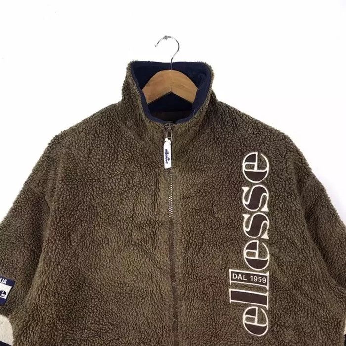 Ellesse Vintage 90s ELLESSE FLEECE Italy Brown Sweatshirt Size US L / EU 52-54 / 3 - 2 Thumbnail
