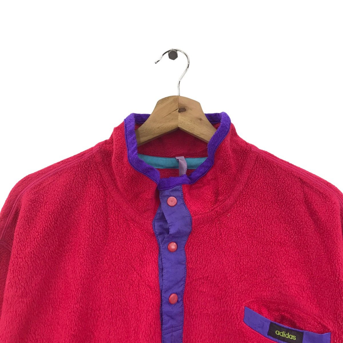 Adidas ADIDAS Polarlite Sherpa Button Up Pink Fleece Sweatshirt Size US M / EU 48-50 / 2 - 2 Thumbnail