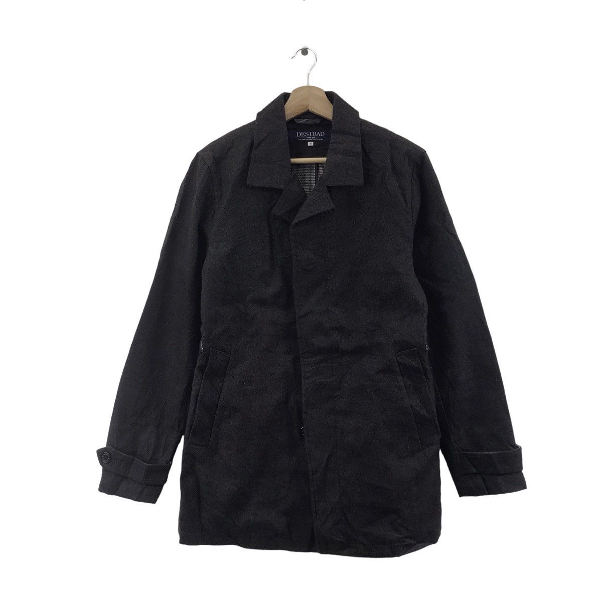 Japanese Brand DESTRAD Japanese Brand Overcoat Black Jacket Size US M / EU 48-50 / 2 - 1 Thumbnail