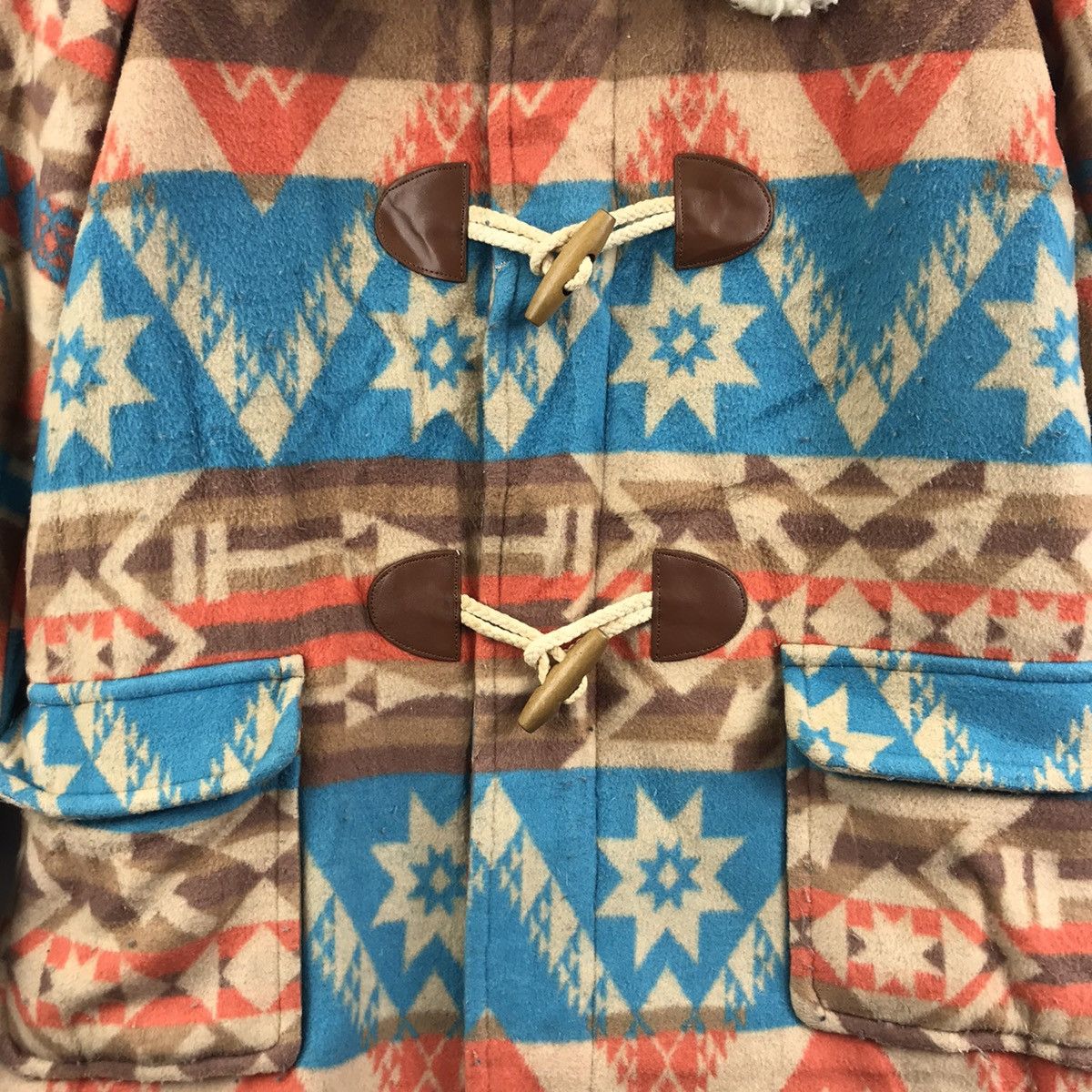 Vintage RODEO CROWN & CO Native Aztec Navajo Wool Duffle Coat Size US S / EU 44-46 / 1 - 3 Thumbnail