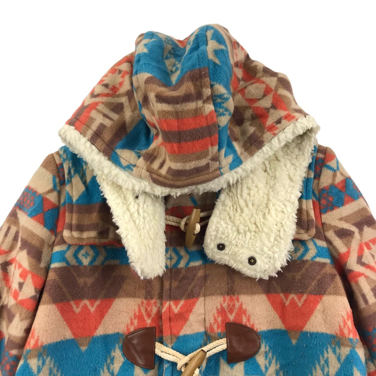 Vintage RODEO CROWN & CO Native Aztec Navajo Wool Duffle Coat Size US S / EU 44-46 / 1 - 2 Thumbnail
