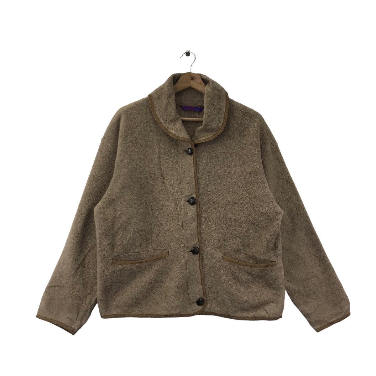 The North Face THE NORTH FACE Button Up Plain Brown Fleece Coat Size US L / EU 52-54 / 3 - 1 Thumbnail