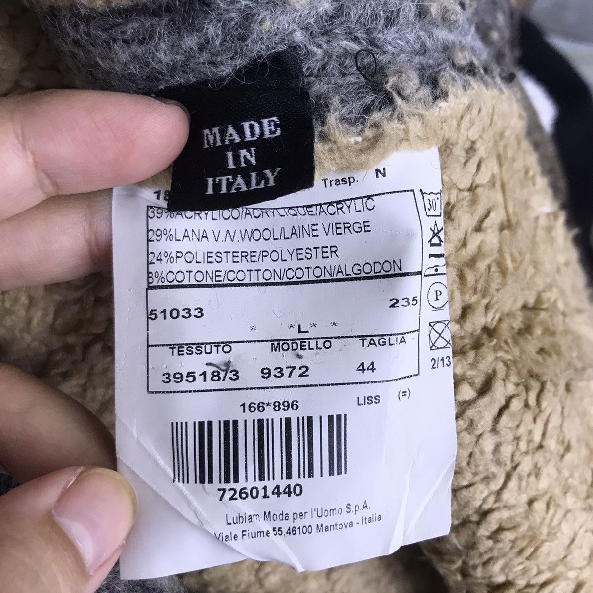 Vintage FLY LBM 1911 Italy Brand Wool Grey Hooded Coat Size US L / EU 52-54 / 3 - 6 Thumbnail