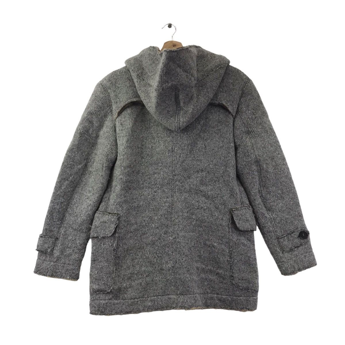 Vintage FLY LBM 1911 Italy Brand Wool Grey Hooded Coat Size US L / EU 52-54 / 3 - 9 Thumbnail