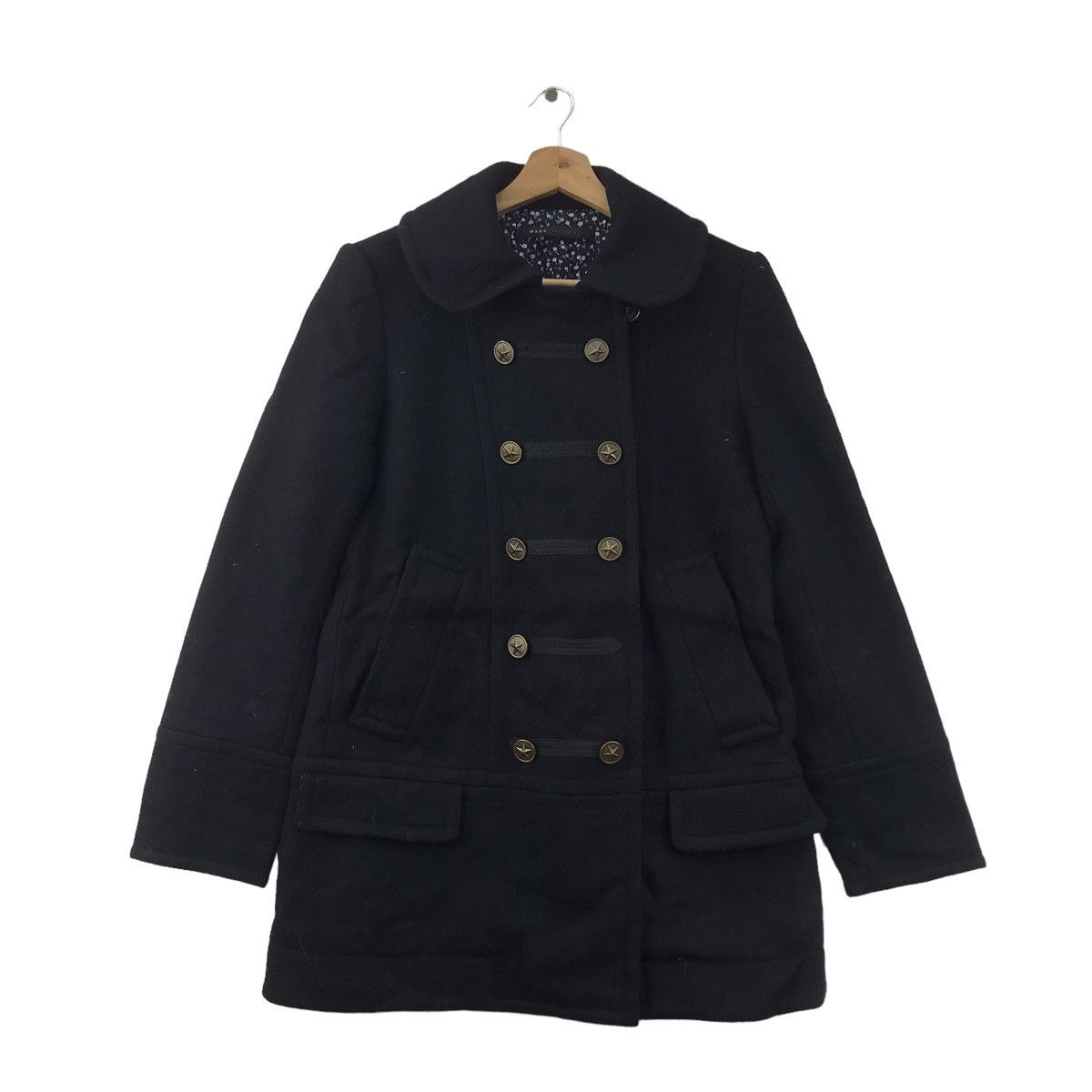 Marc Jacobs MARC JACOBS United States Brand Black Wool Long Coat Parka Size XS / US 0-2 / IT 36-38 - 1 Thumbnail