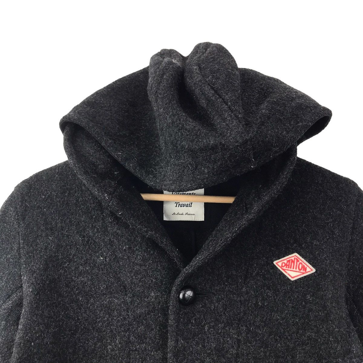 Danton Vintage DANTON VETEMENTS De TRAVAIL Wool Hooded Overcoat l Size US XS / EU 42 / 0 - 2 Thumbnail