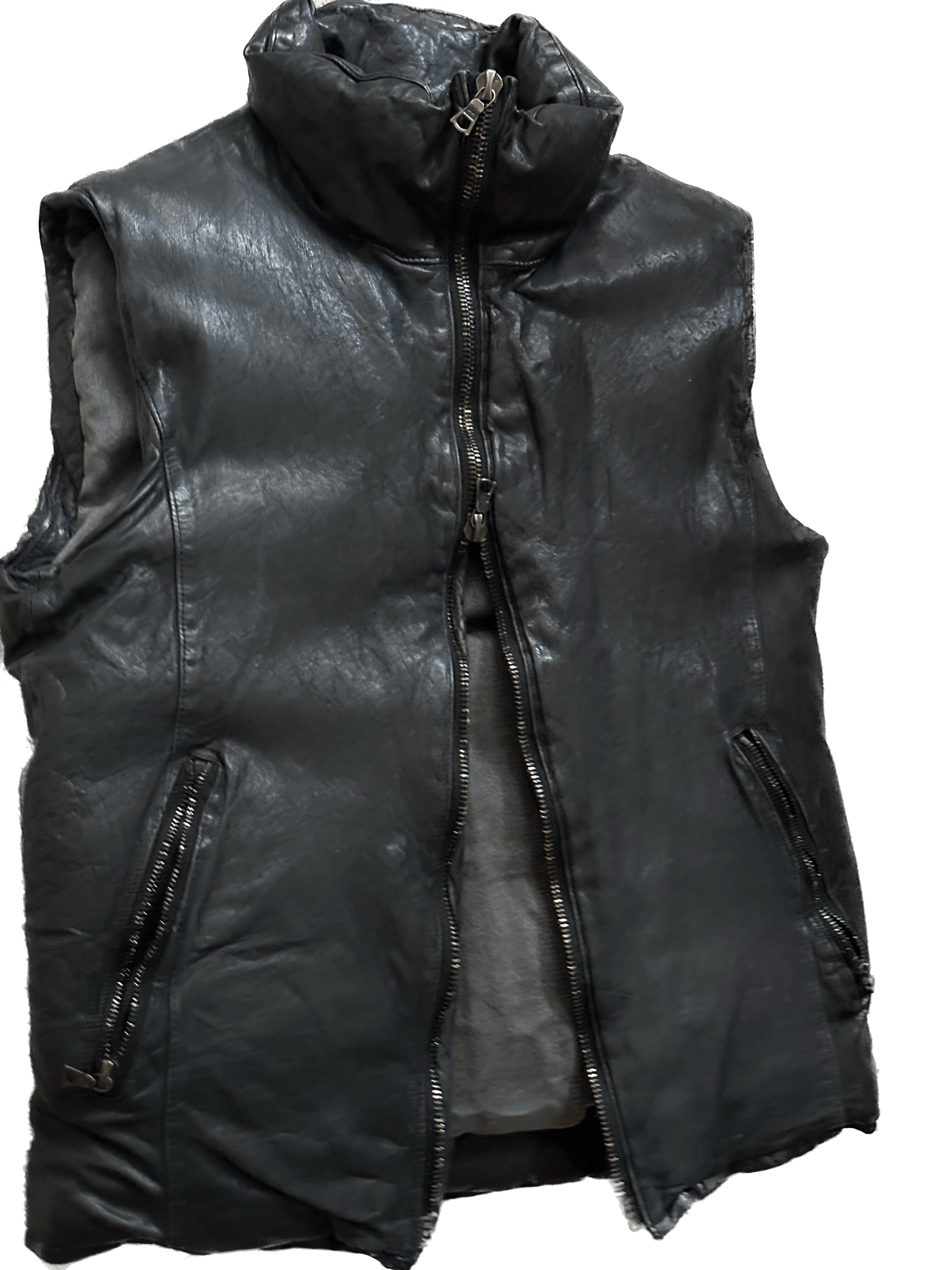 Isamu Katayama Backlash Calf Leather Down Vest - Size 2 US S Size US S / EU 44-46 / 1 - 15 Thumbnail