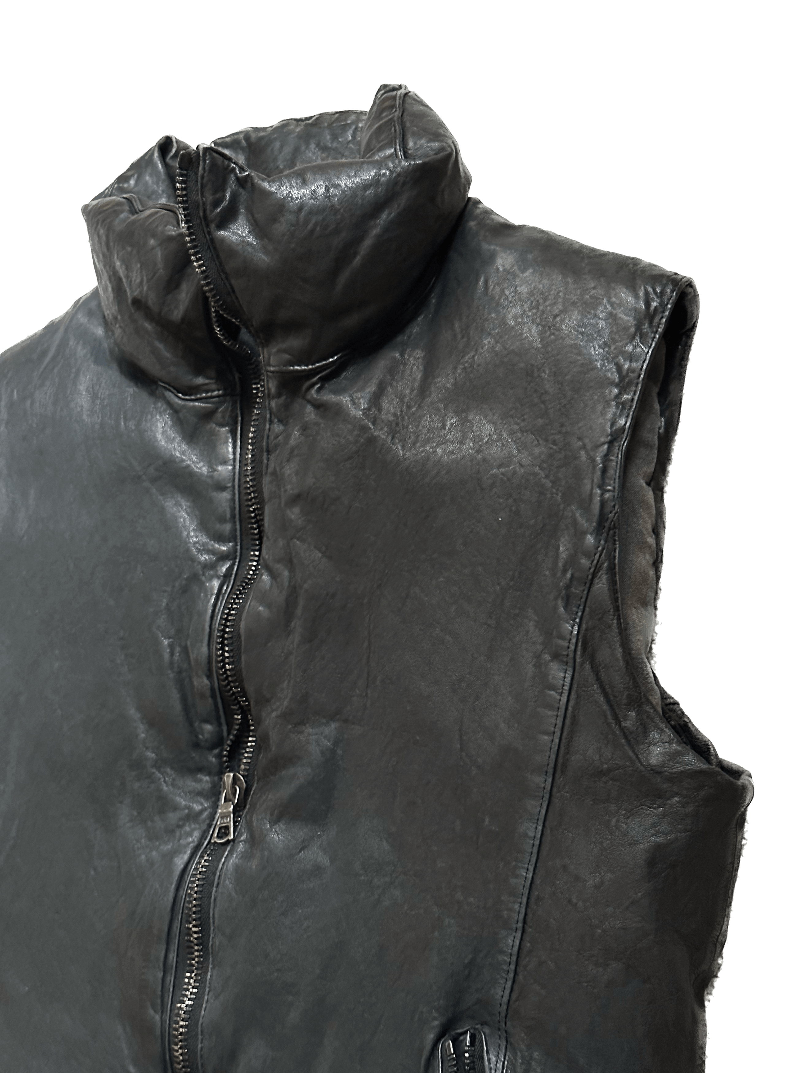 Isamu Katayama Backlash Calf Leather Down Vest - Size 2 US S Size US S / EU 44-46 / 1 - 23 Thumbnail