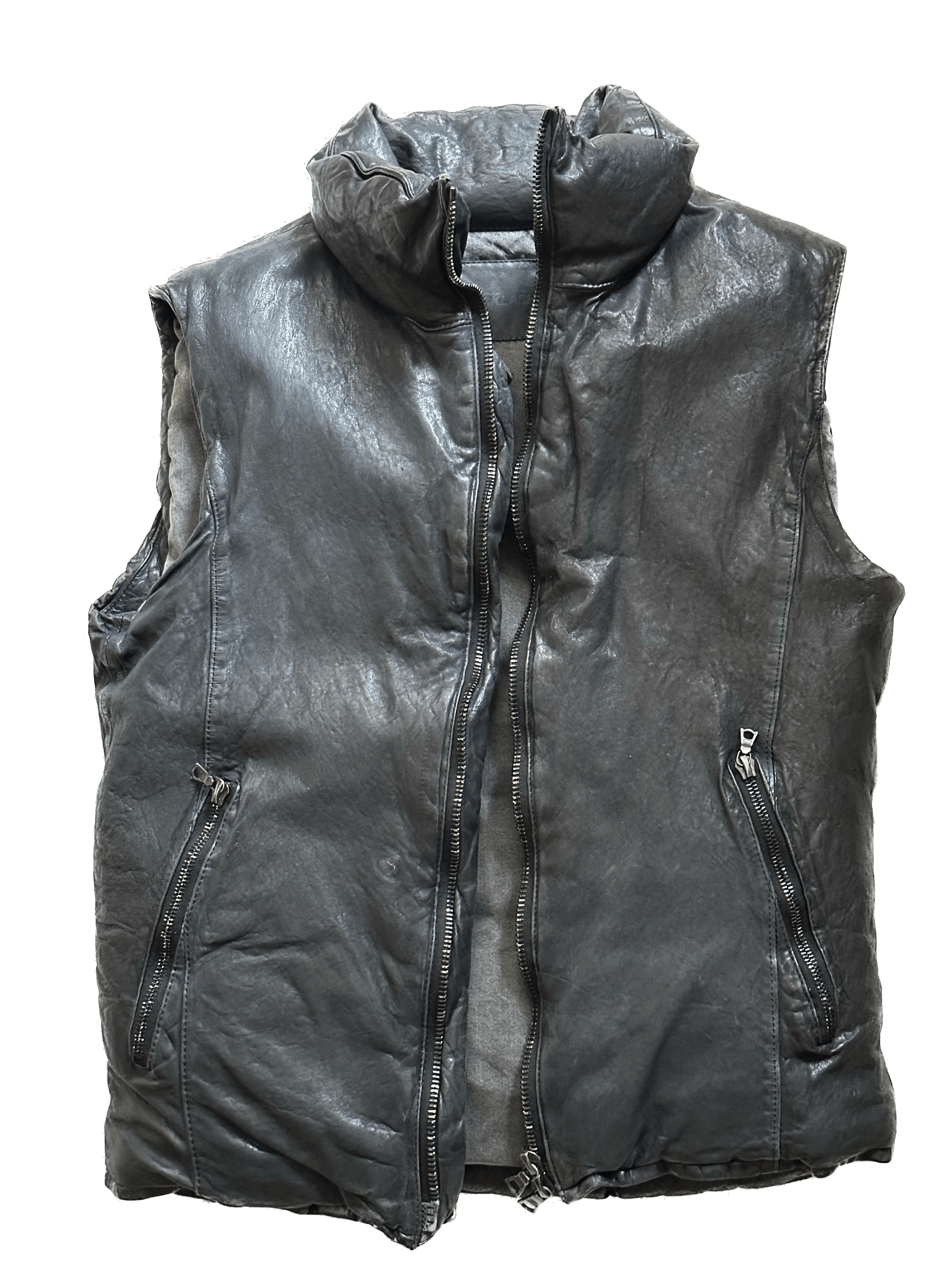 Isamu Katayama Backlash Calf Leather Down Vest - Size 2 US S Size US S / EU 44-46 / 1 - 21 Thumbnail