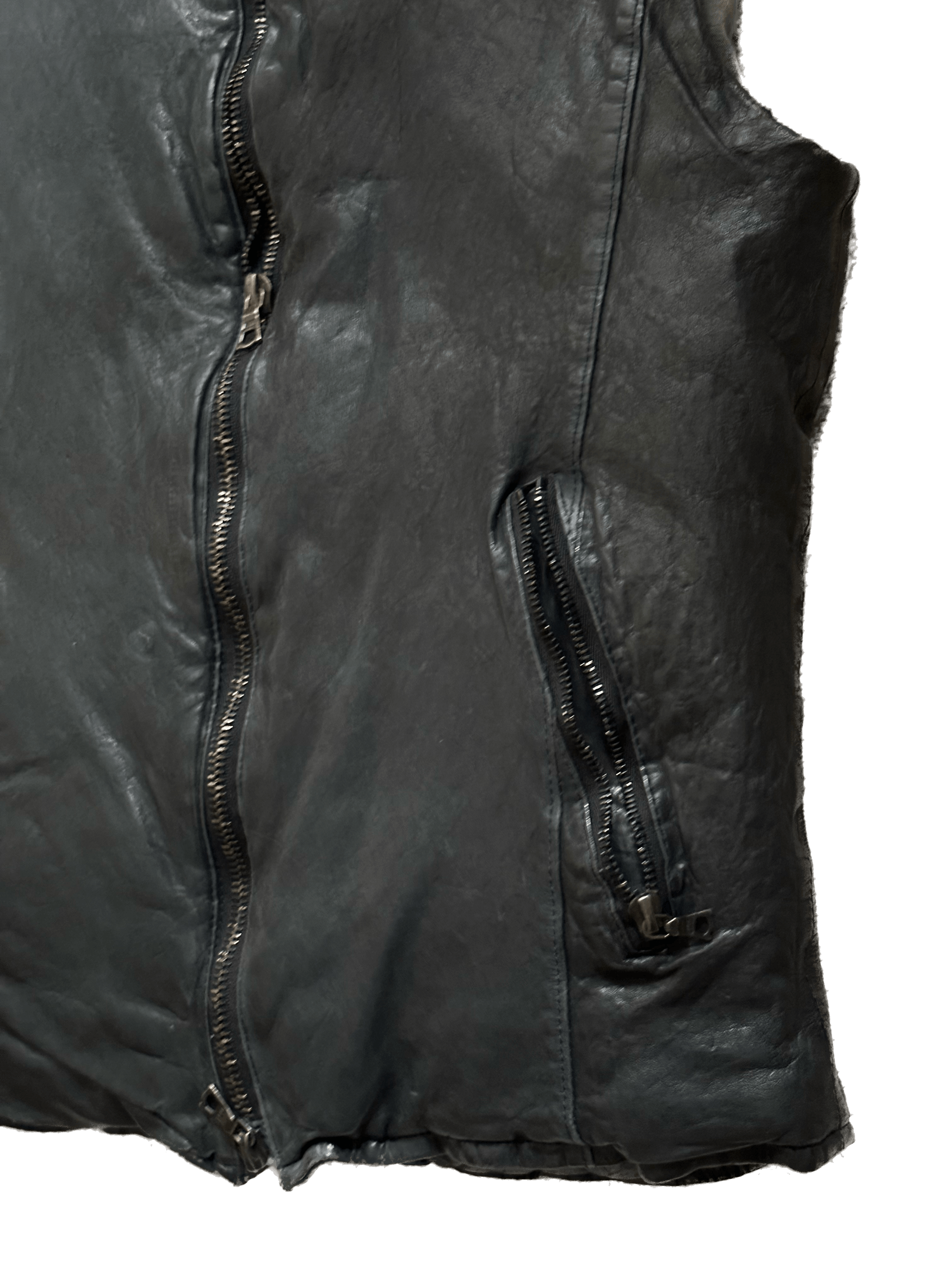 Isamu Katayama Backlash Calf Leather Down Vest - Size 2 US S Size US S / EU 44-46 / 1 - 24 Thumbnail