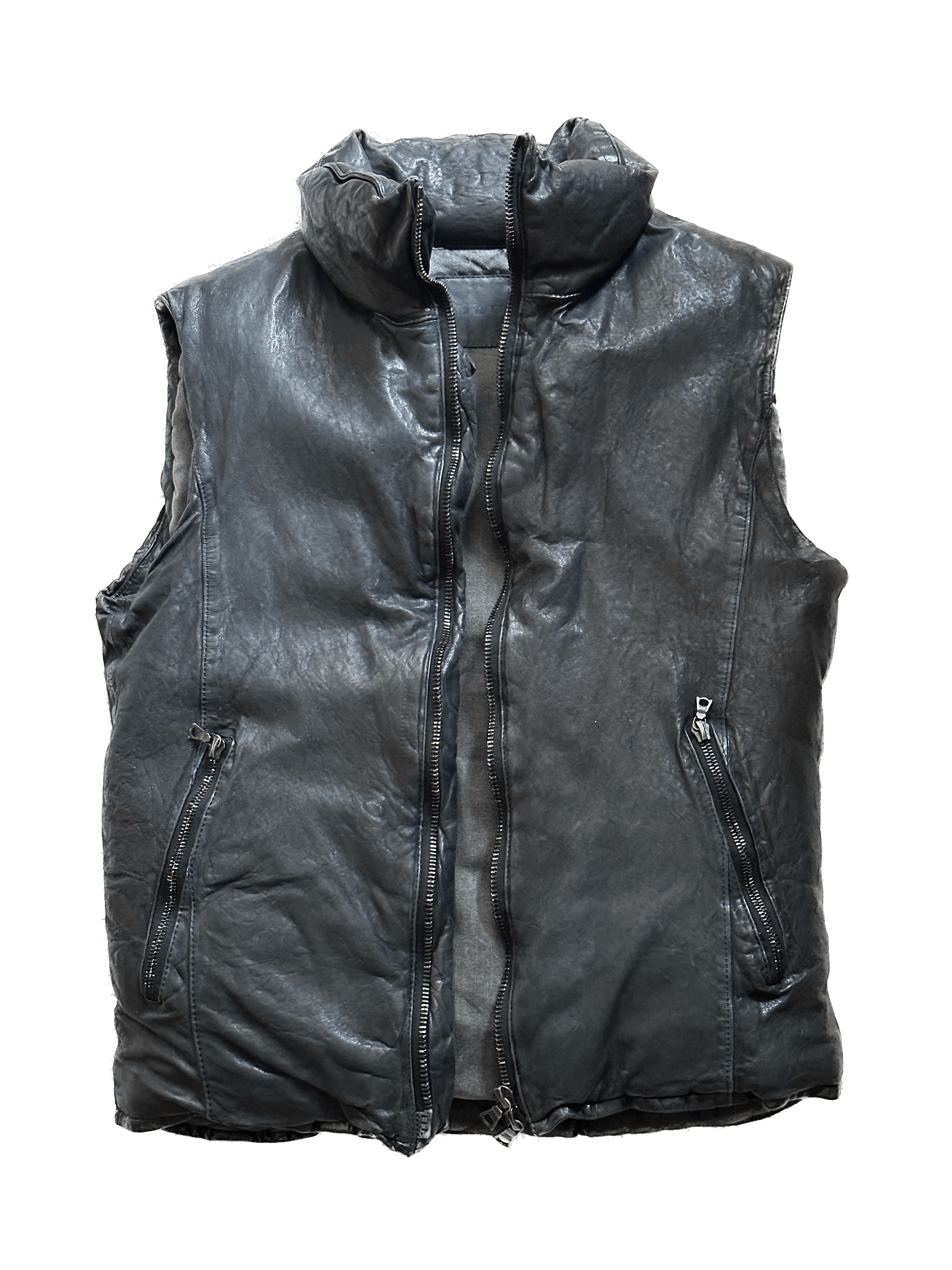 Isamu Katayama Backlash Calf Leather Down Vest - Size 2 US S Size US S / EU 44-46 / 1 - 20 Thumbnail