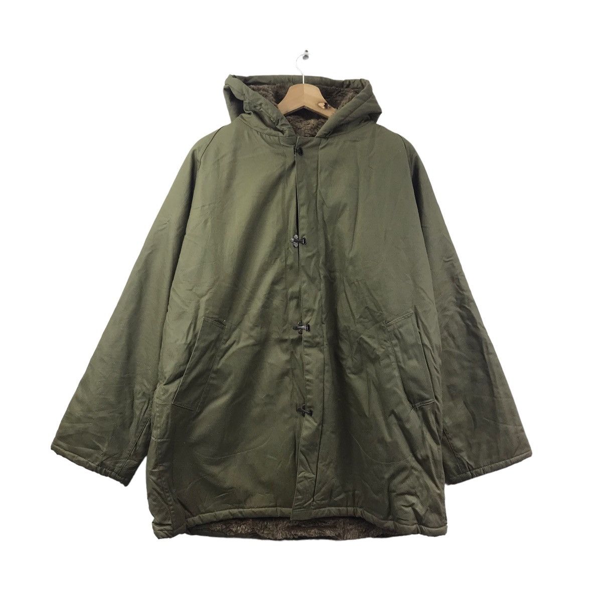 Buzz Rickson's BUZZ RICKSON United Carr Army Green Hooded Overcoat Jacket Size US L / EU 52-54 / 3 - 1 Thumbnail