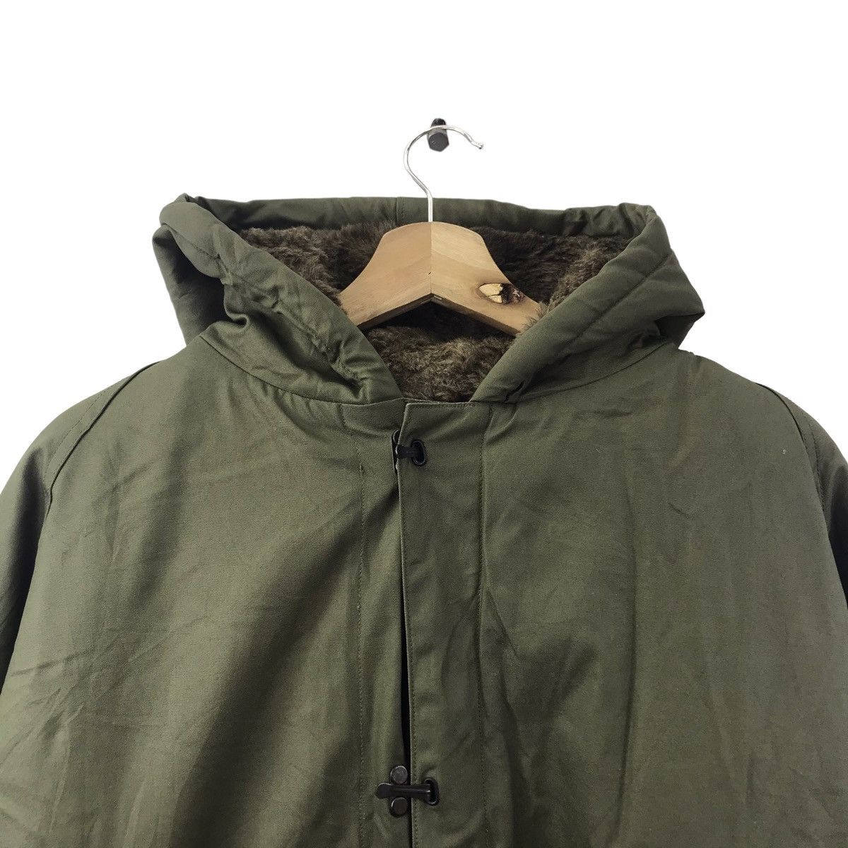 Buzz Rickson's BUZZ RICKSON United Carr Army Green Hooded Overcoat Jacket Size US L / EU 52-54 / 3 - 2 Thumbnail