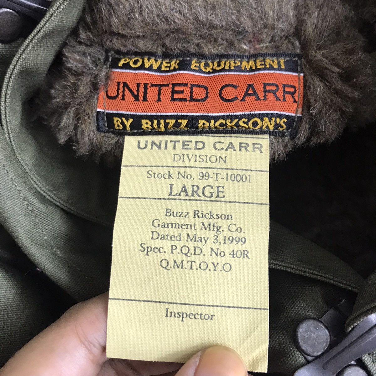 Buzz Rickson's BUZZ RICKSON United Carr Army Green Hooded Overcoat Jacket Size US L / EU 52-54 / 3 - 4 Thumbnail