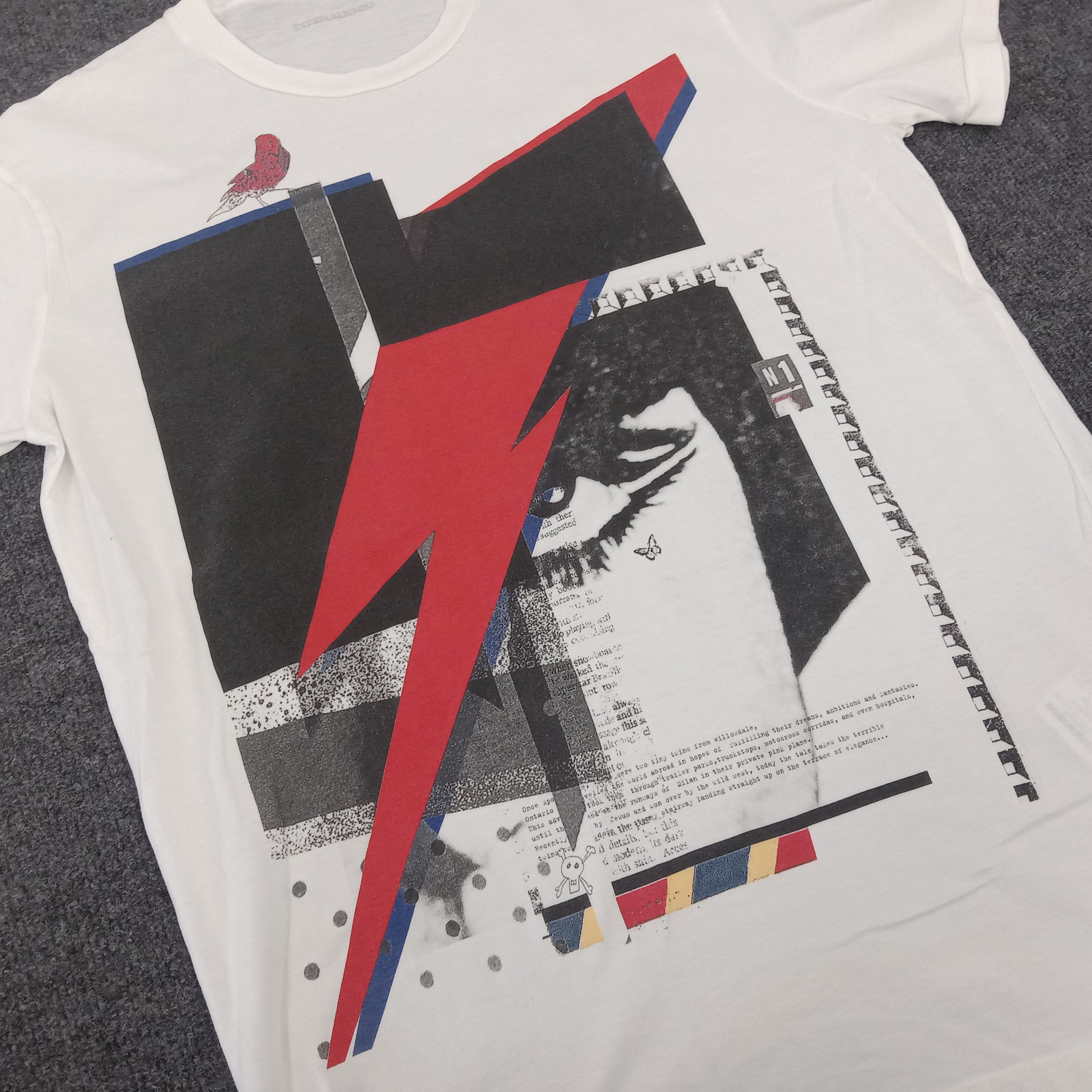 Dsquared2 × Japanese Brand × Vintage DSQUARED2 X David Bowie American Singer Tshirt Size US M / EU 48-50 / 2 - 2 Thumbnail