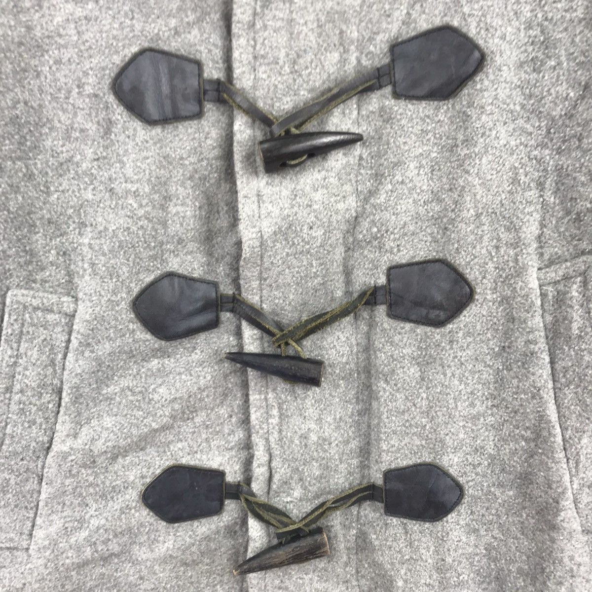 Vintage X-GIRL SKATE Skateboard Brand Grey Wool Duffle Coat Jacket Size XS / US 0-2 / IT 36-38 - 3 Thumbnail