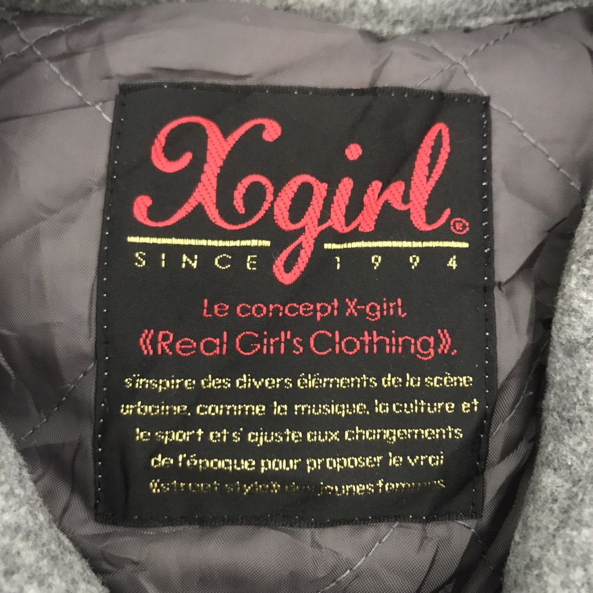 Vintage X-GIRL SKATE Skateboard Brand Grey Wool Duffle Coat Jacket Size XS / US 0-2 / IT 36-38 - 4 Thumbnail