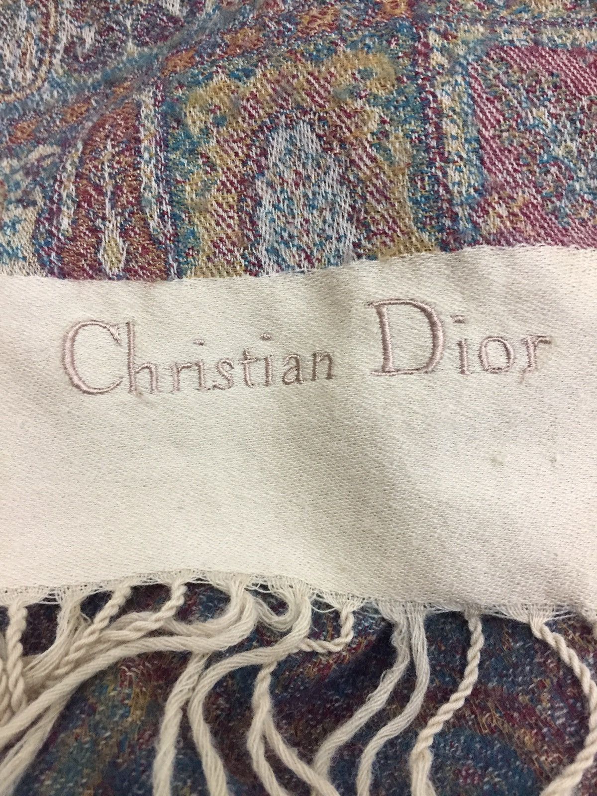 Christian Dior Monsieur Vintage Christian Dior Paisley Scarves Shawl Size ONE SIZE - 3 Thumbnail