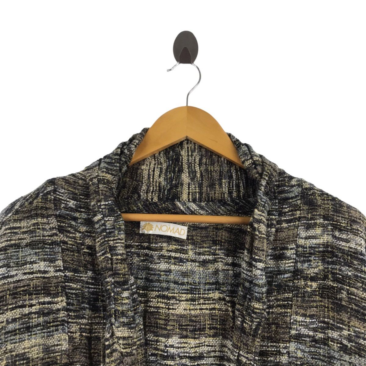 Vintage NOMAD Kapital Inspired Wool Grey Cardigan Sweatshirt Size L / US 10 / IT 46 - 2 Thumbnail