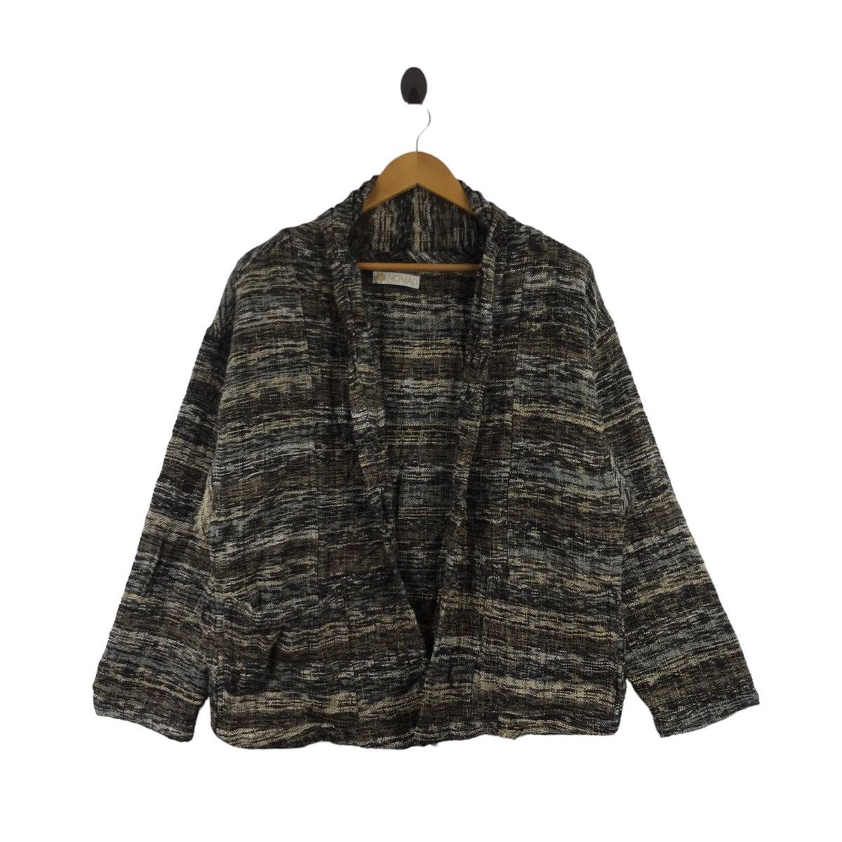 Vintage NOMAD Kapital Inspired Wool Grey Cardigan Sweatshirt Size L / US 10 / IT 46 - 1 Thumbnail