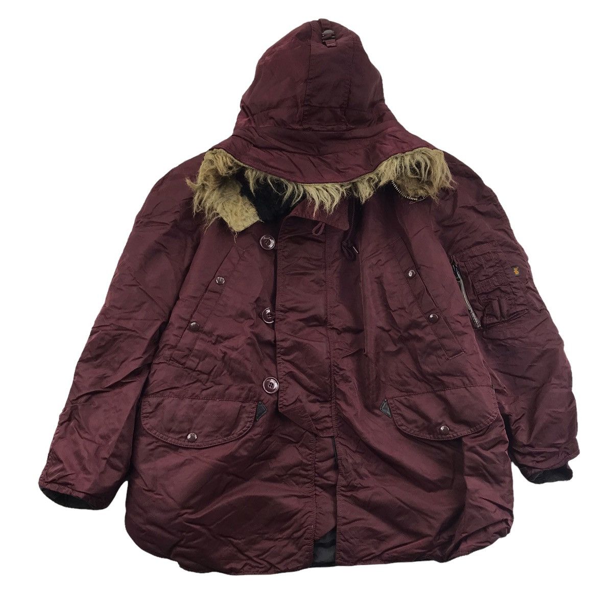 Alpha Industries Vtg ALPHA INDUSTRIES USA Parka Cold WeatherWool FlightJacket Size US M / EU 48-50 / 2 - 1 Thumbnail