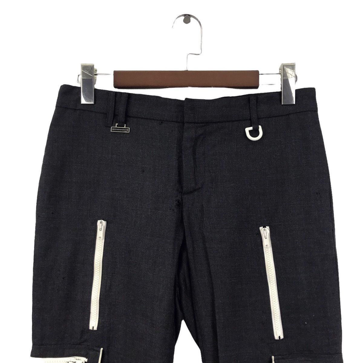 Kris Van Assche KRIS VAN ASSCHE Multi Pockets Wool Black Trousers Pant Size US 31 - 2 Thumbnail