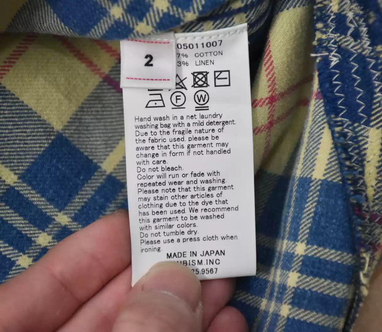 Visvim 21aw Lumber Check L/S Crash