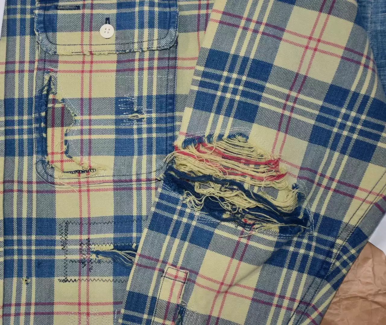 Visvim 21aw Lumber Check L/S Crash